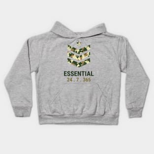 Essential 24.7.365 (Camo Rank) Kids Hoodie